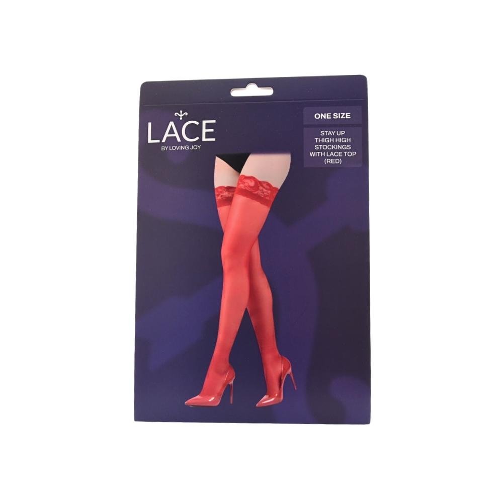 Lace by LJ Stay Up Thigh High Stockings with Lace Top Lace by LJ Stay Up Thigh High Stockings with Lace Top - Image 10