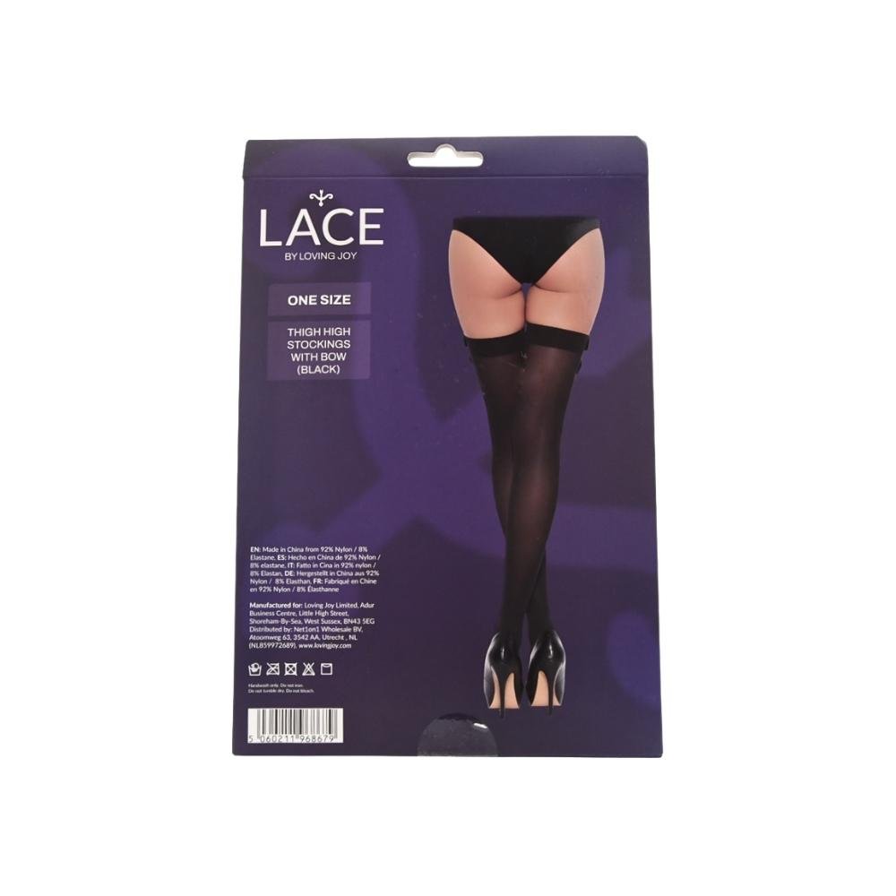 Lace by LJ Thigh High Stockings with Bow Lace by LJ Thigh High Stockings with Bow - Image 5