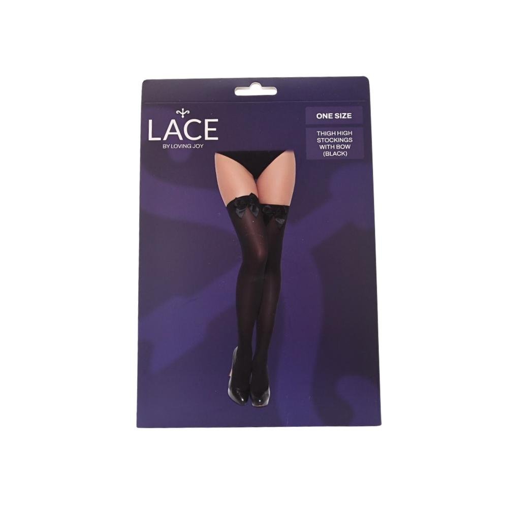 Lace by LJ Thigh High Stockings with Bow Lace by LJ Thigh High Stockings with Bow - Image 4