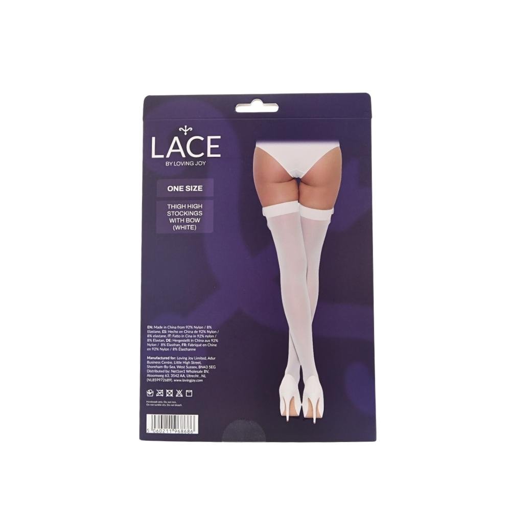 Lace by LJ Thigh High Stockings with Bow Lace by LJ Thigh High Stockings with Bow - Image 9