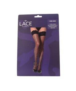Lace by LJ Fishnet Thigh High Stockings with Rhinestones ns8119 lace by lj fishnet thigh high stockings with rhinestones black pkg