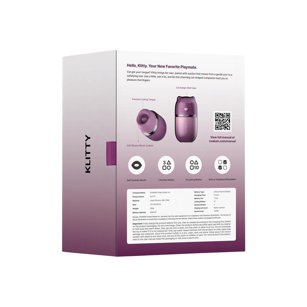 Svakom Klitty Dual Action Licking and Suction Stimulator Svakom Klitty Dual Action Licking and Suction Stimulator - Image 14