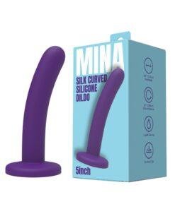 Mina Silk Curved Silicone Dildo 5 Inch - Image 3