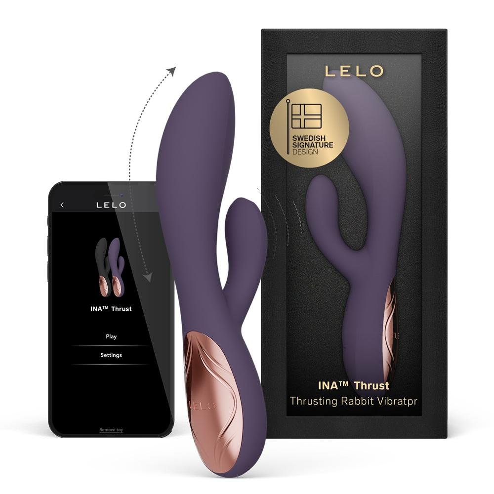 LELO Ina Thrust Thrusting Rabbit Vibrator Purple Twilight LELO Ina Thrust Thrusting Rabbit Vibrator Purple Twilight