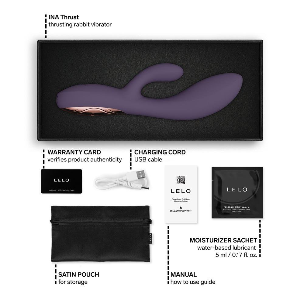 LELO Ina Thrust Thrusting Rabbit Vibrator Purple Twilight LELO Ina Thrust Thrusting Rabbit Vibrator Purple Twilight - Image 4