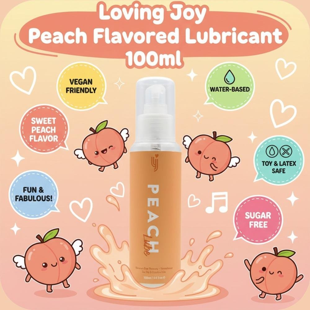Loving Joy Peach Flavoured Lubricant 100ml Loving Joy Peach Flavoured Lubricant 100ml - Image 8
