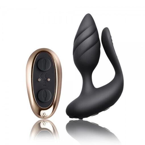 Rocks Off Cocktail Remote Control Couples Vibe - Black - Image 2
