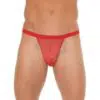 Mens Red Mesh G-String