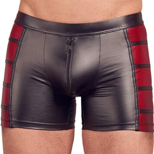 NEK Matte Look Pants In Black & Red - Image 2
