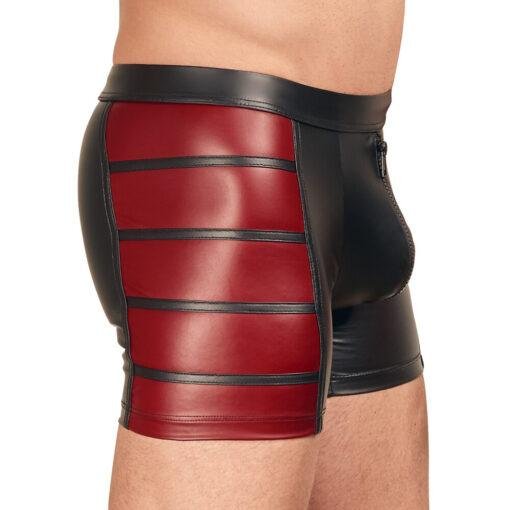 NEK Matte Look Pants In Black & Red - Image 3