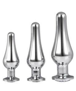 Gleaming Butt Plug Set - Silver