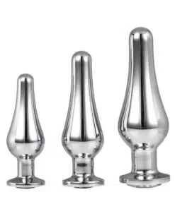 Gleaming Butt Plug Set - Silver