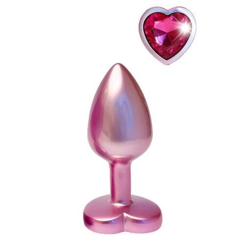Gleaming Love Pearl Pink Butt Plug - Small - Image 2