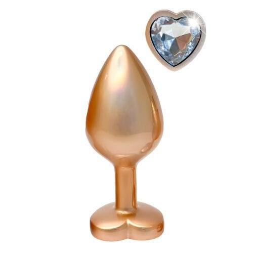 Gleaming Love Pearl Gold Butt Plug - Medium - Image 2