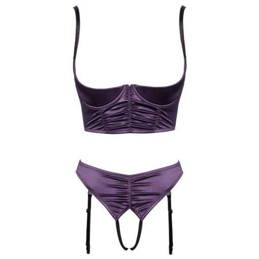Cottelli Satin Quarter Cup Bra Set - Image 3