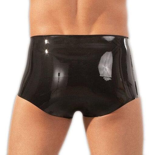 Latex Boxers With Penis Sleeve - Black - Image 2