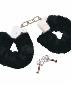 Bad Kitty Black Plush Handcuffs
