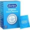 Durex Originals Classic Natural Condoms - 20 Pack