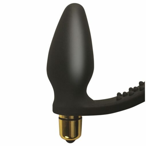 Rocks Off 7 Speed ROZen Cockring & Anal Plug Black - Image 2