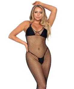 Leg Avenue Woven Twist Net Maxi Dress Black UK 8 to 14