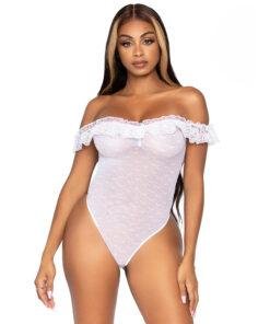 Leg Avenue Off the Shoulder Teddy UK 8 to 14