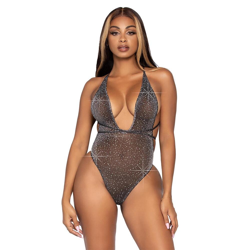 Leg Avenue Lurex and Rhinestone Teddy UK 8 to 14 Leg Avenue Lurex and Rhinestone Teddy UK 8 to 14