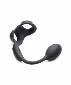 Alpha Pro 10X P Bomb Cock & Ball Ring With Anal Plug