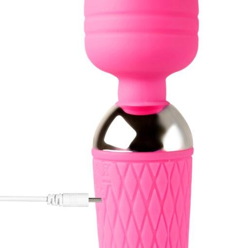 10 Speed Rechargeable Magic Wand - Pink - Image 3