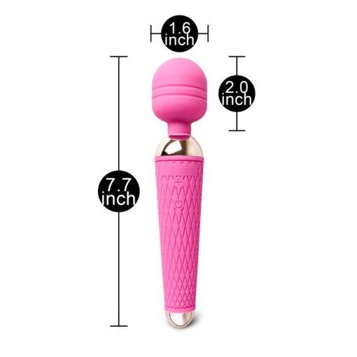 10 Speed Rechargeable Magic Wand - Pink - Image 4