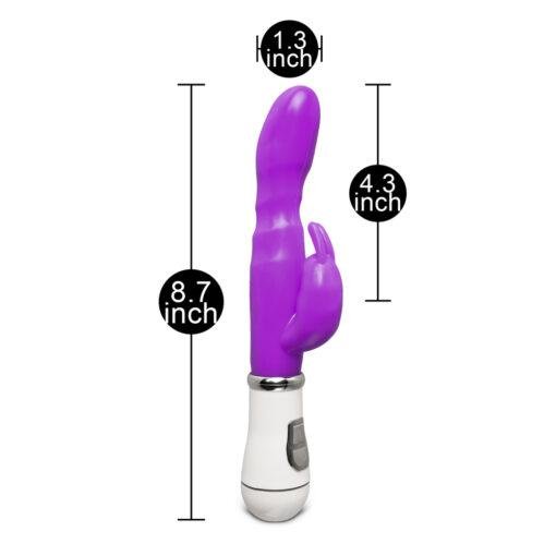 Slim G-Spot Twelve Speed Rabbit Vibrator - Purple - Image 4