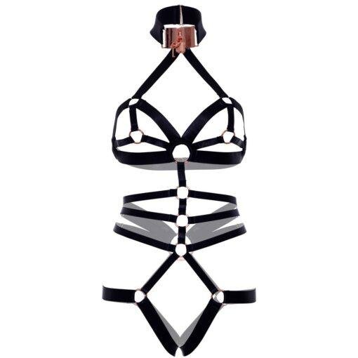KINK Satin Elastic Crotchless Teddy - Image 4