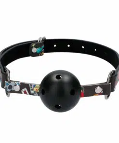 Ouch Breathable Ball Gag With Printed Leather Straps