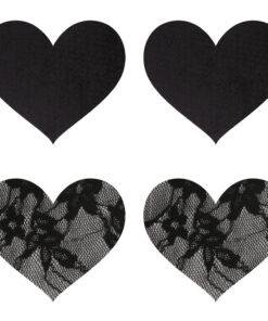 Peekaboo Pasties Satin and Lace Hearts
