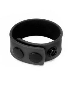 Prowler Red Silicone Adjustable Cock Strap Black