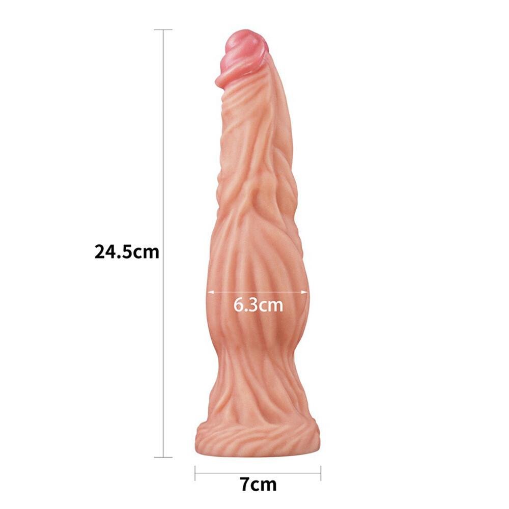 Lovetoy 9.5 Inch Dual Layered Silicone Cock - Flesh Pink r4529x2.jpg