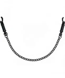 Black Metal Adjustable Nipple Clamps With Chain