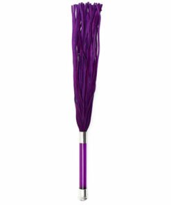 Purple Suede Flogger With Glass Handle And Crystal