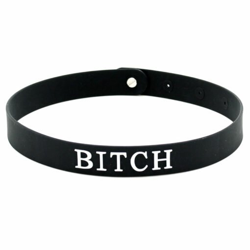 Black Silicone Bitch Collar - Image 2