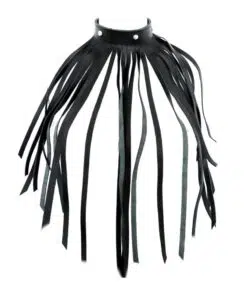 Leather Fringe Necklace Collar