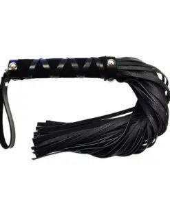 Rouge Short Leather Flogger With Studs