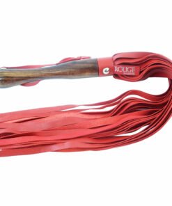 Rouge Garments Wooden Handled Red Leather Flogger
