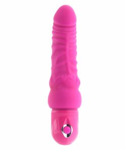 Power Stud Curvy Vibrator Waterproof Pink 6.75 Inch