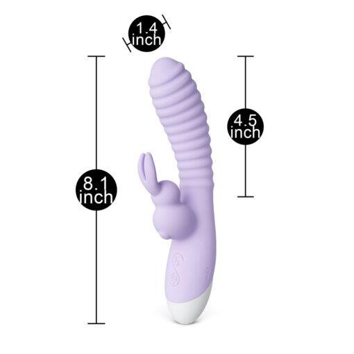 Rechargeable 12 Speed Rabbit Vibrator - Purple - Image 2