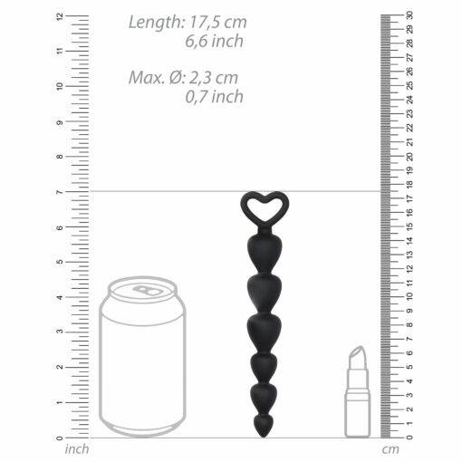 Black Silicone Anal Beads - Image 3
