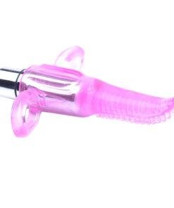Clear Pink Vibrating Tongue Finger Vibrator