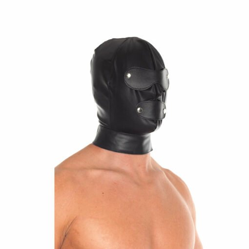 Black Leather Bondage Mask