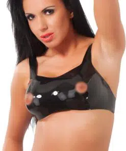 Rubber Secrets Open Nipple Bra